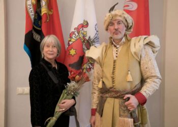 Kotryna Barbora Gelgaudaitė su dvaro didiku