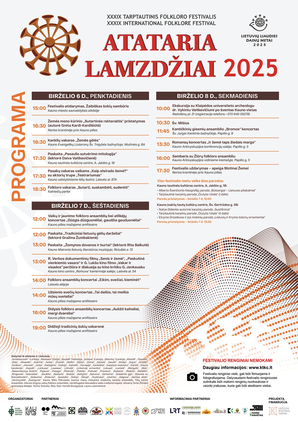 Kauną užlies folkloro garsai – vyks XXXIX tarptautinė folkloro šventė „Atataria lamzdžiai 2025“ | ktkc.lt nuotr.