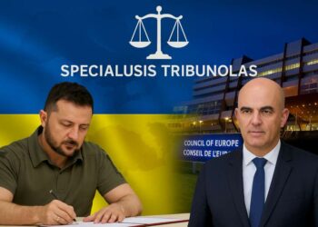 Volodymyras Zelenskis ir Alenas Bersė Strasbūre planuoja pasirašyti Specialiojo tribunolo susitarimą