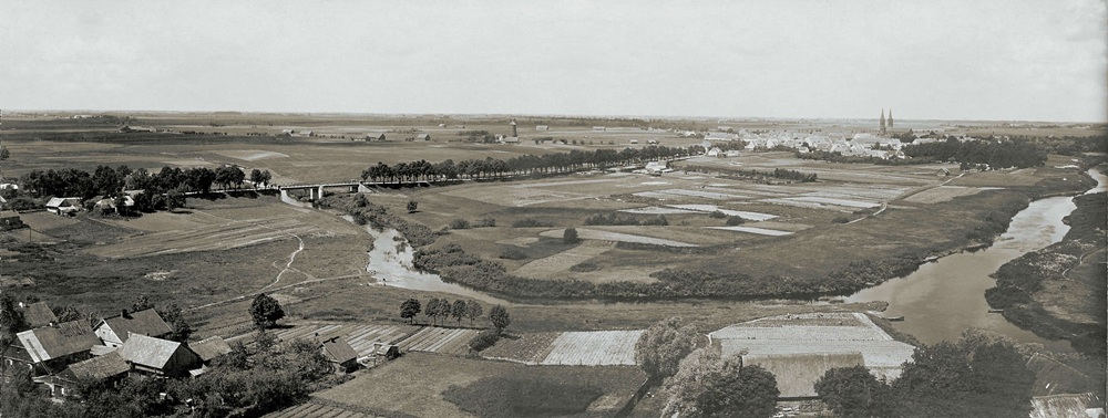 Lietuvos ir Vokietijos pasienio ties Naumiesčiu ir Širvinta panorama. 1927 m. | lnm.lt nuotr.