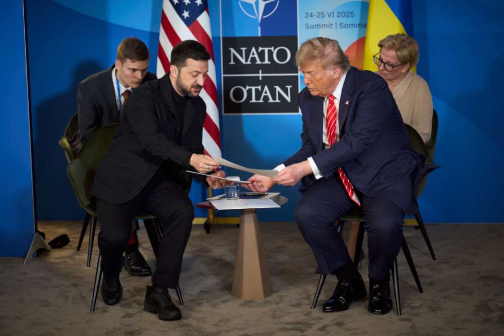 V. Zelenskio ir D. Trampo susitikimas Hagoje 2025-06-25