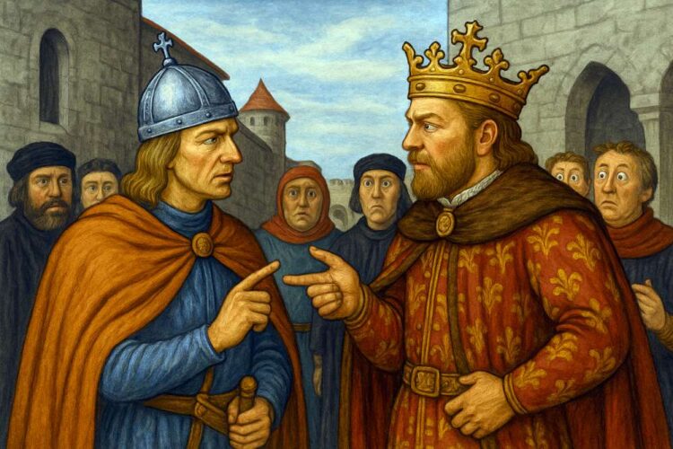 Vytautas ir Jogaila kalbasi lietuviškai