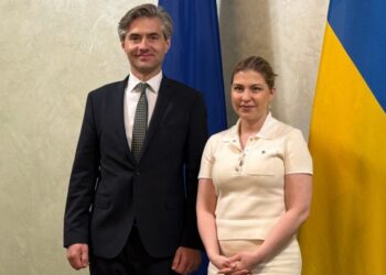 Kęstutis Budrys ir Olha Stefanišyna