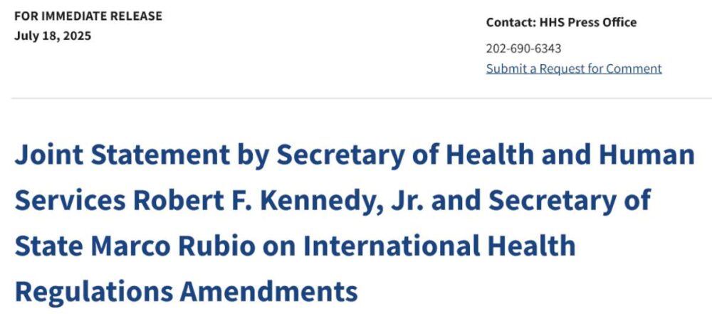 Joint Statement by Secretary of Health