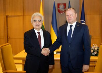 Fatihas Birolis ir Saulius Skvernelis | Seimo kanceliarijos nuotr.