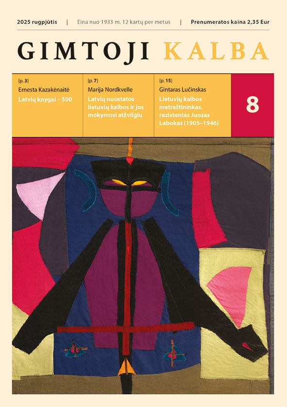 Išleistas 8-asis „Gimtosios kalbos“ numeris (2025) 