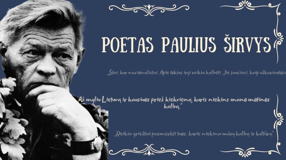 Virtualus pasakojimas, skirtas poetui Pauliui Širviui