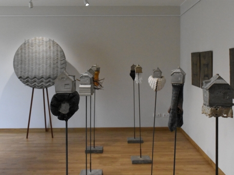 Andriaus Ermino parodos „Atminties albumas“ fragmentas. 2025 m.