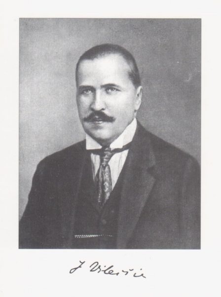 1918 m. vasario 16-osios Lietuvos Nepriklausomybės akto signataras Jonas Vileišis. Signatarų fotografijos iš „Lietuvos albumas”. Kaunas, 1921 