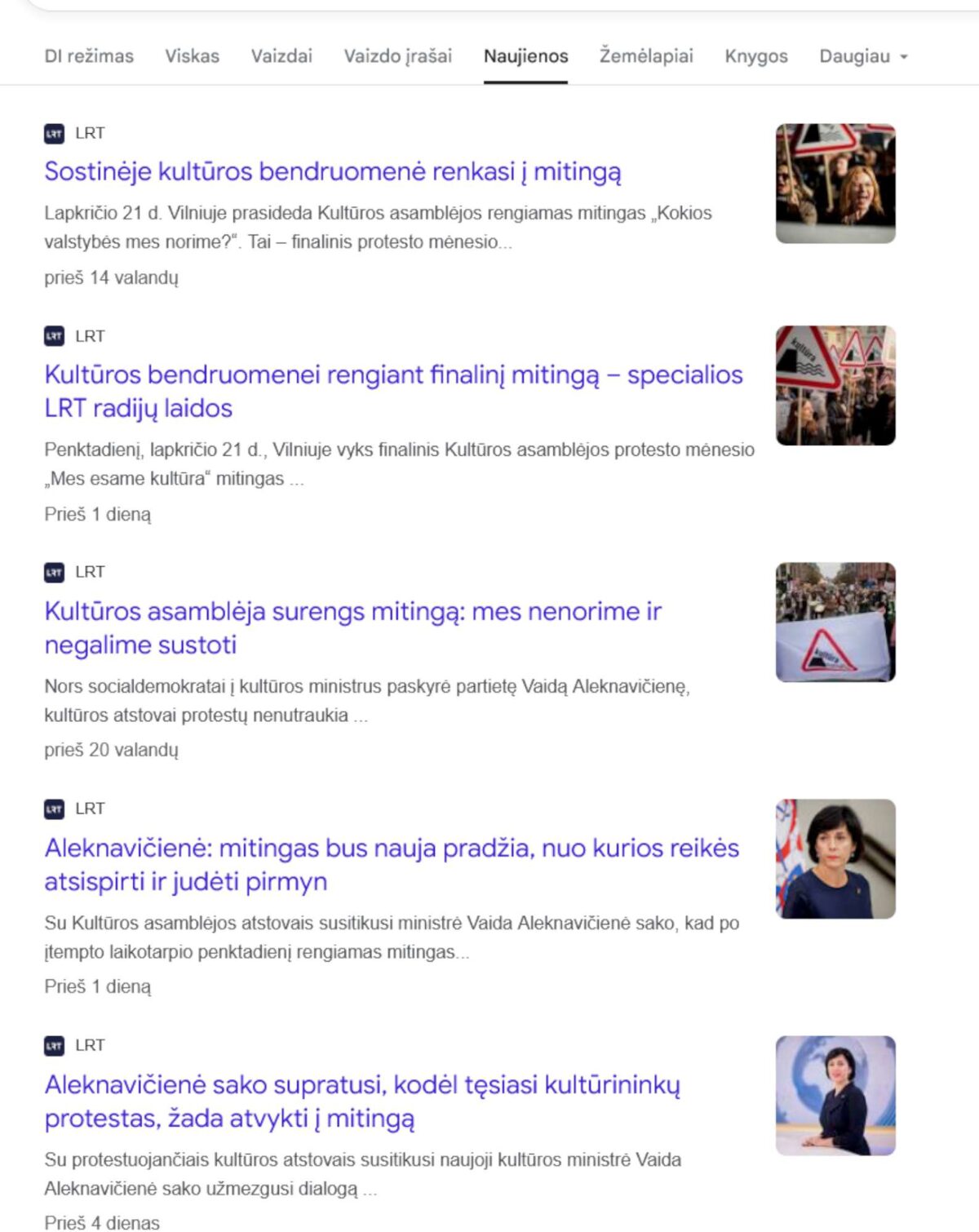 Labai uoliai LRT nušviesdtas „kultūrininkų“ 2025-11-21 d. mitingas 