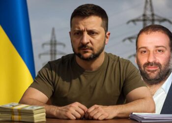 Timūras Mindičius ir Volodymyras Zelenskis