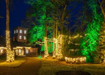 Sveikinimus ir linkėjimus siunčia Burbiškio dvare rodomi atvirukai