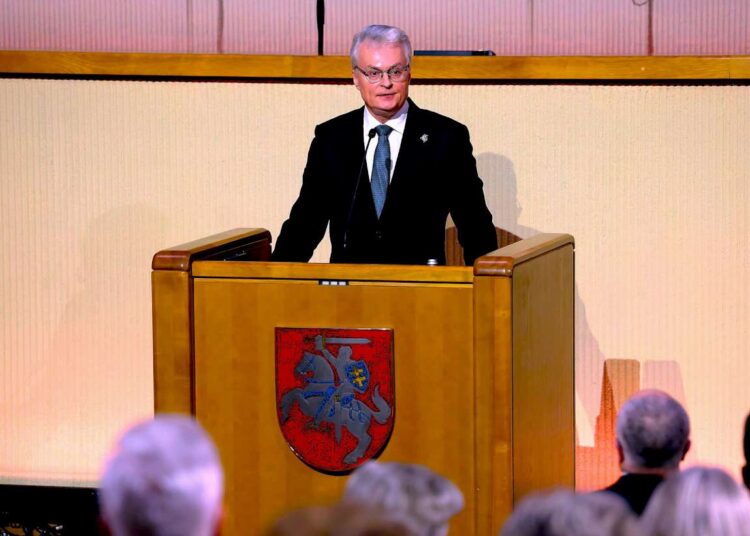 Prezidentas Gitanas Nausėda kalba Sausio 13-osios minėjime Seime