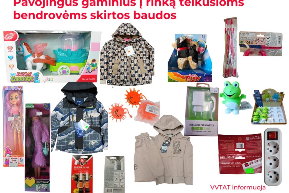 Pavojingus gaminius į rinką teikusioms bendrovėms skirtos baudos