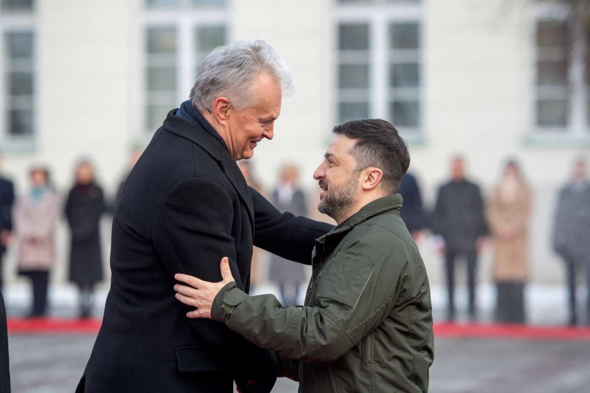 Į Lietuvą atvyko Ukrainos prezidentas V. Zelenskis su žmona | LRP kanceliarija, R. Dačkaus nuotr.