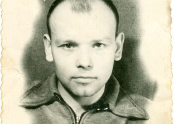 Politinis kalinys Edvardas Burokas Vorkutos lageryje. 1955 m.