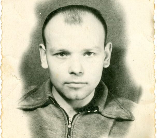 Politinis kalinys Edvardas Burokas Vorkutos lageryje. 1955 m.