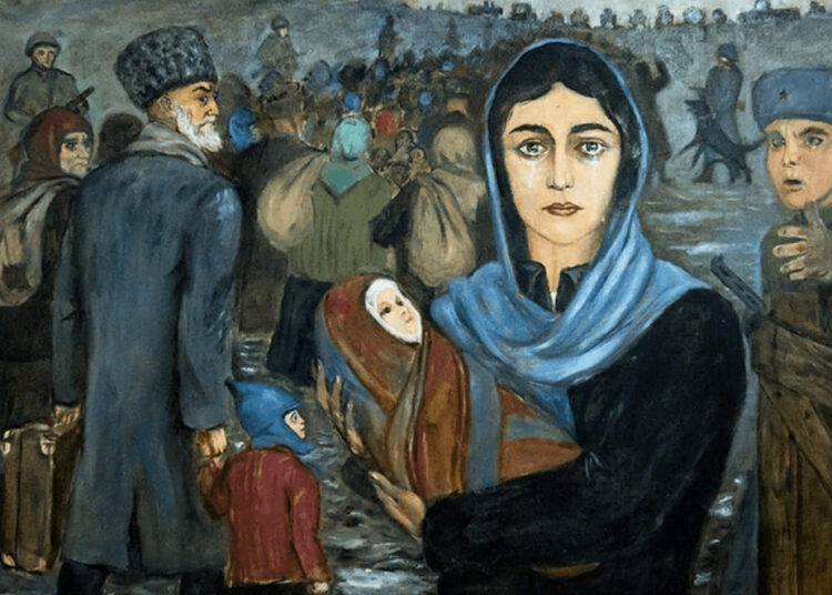 Jevgenijus Petrovičius Bitkinas (1932–2017). „Čečėnų deportacija“, 1969 m.