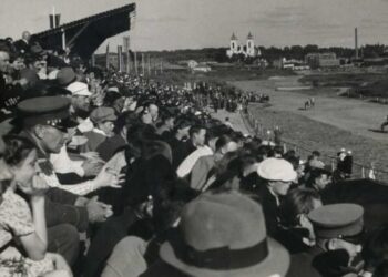 Hipodromas Kaune, Nemuno saloje (1903–1989). Nuotrauka saugoma Lietuvos centriniame valstybės archyve