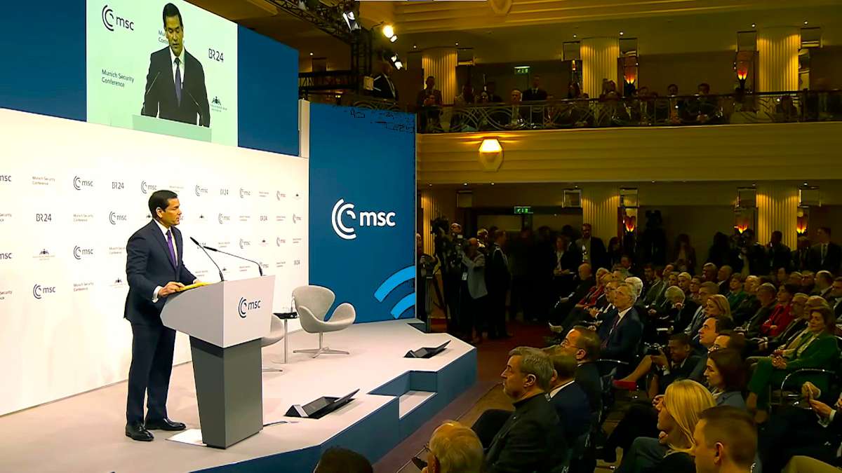 Markas Rubijas Miuncheno saugumo konferencijoje 2026 02 14 sako kalbą 