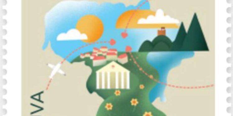 Pašto ženklas „Grįžtu LT – ten, kur širdis“