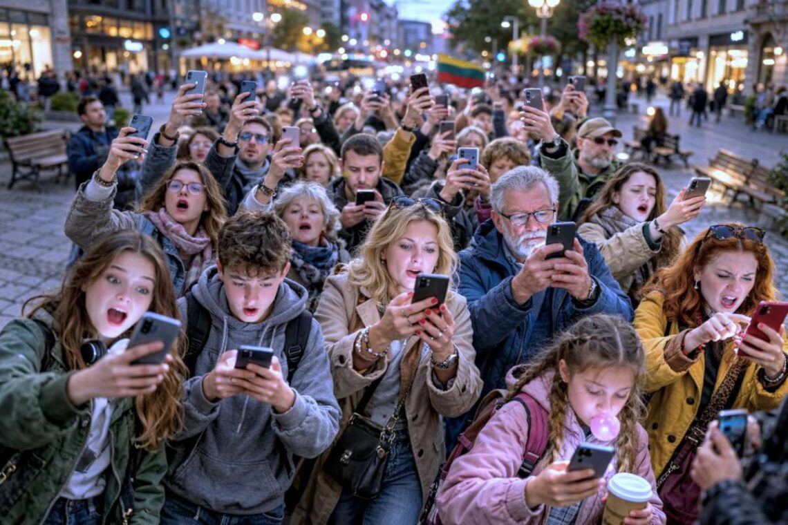 Pamišusi nuo mobilių telefonu žinučių minia