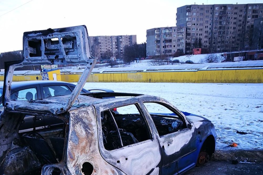 Sudegęs automobilis