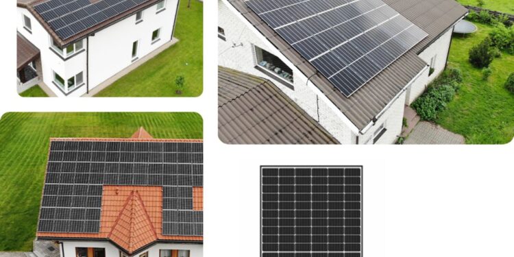 Namai su Saulės kolektoriais