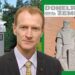 Gintaras Skamaročius ir paminklas Kristijonui Donelaičiui Gumbinėje