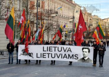 Jaunimas ne6a plakat1 Vilniaus Gedimino prospektu Lietuva - lietuviams!