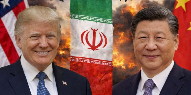 Donaldas Trampas ir Si Dzinpingas - tarp jų Irano vėliava