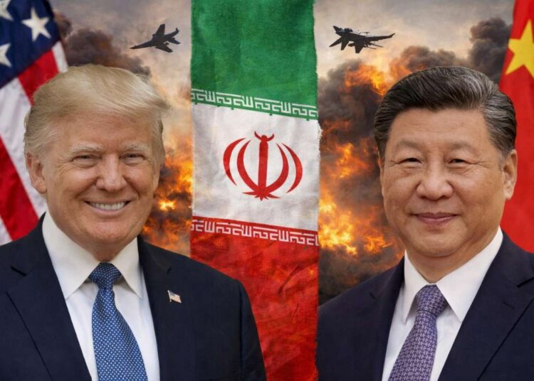 Donaldas Trampas ir Si Dzinpingas - tarp jų Irano vėliava
