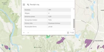 Pristatomas kasdien atnaujinamas Leidimų kirsti mišką žemėlapis