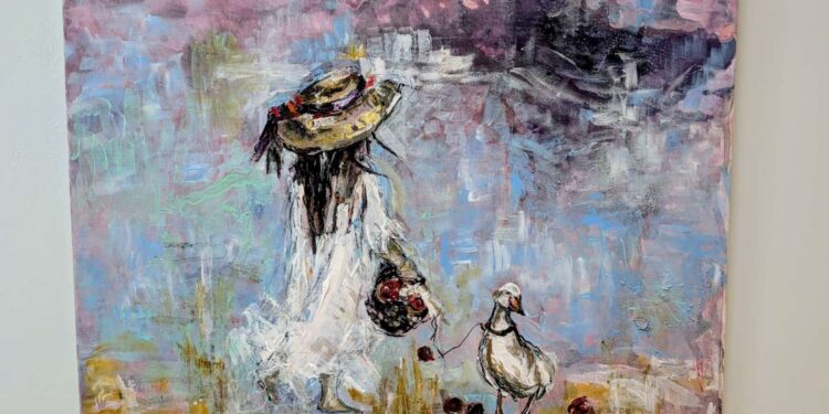 Mergaitė, kuri neturėjo šuns. Paveikslas V. Gasparaitis