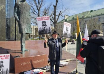 Mitingas „Liaukitės persekioti lietuvių kalbos gynėjus! Šalin rankas nuo A. Valotkos ir lietuvių kalbos!“