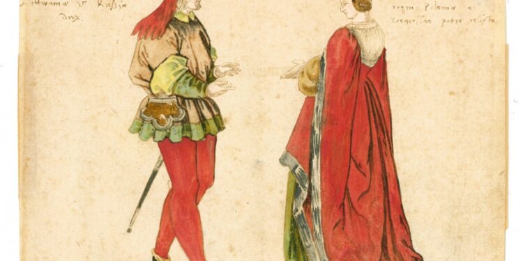 Lietuvos didysis kunigaikštis Vytautas Didysis ir jo žmona Ona. XV a. pab. – XVI a. prad. atvaizdas, saugomas Valdovų rūmų muziejuje