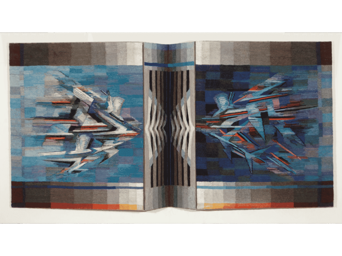„Ir paukščiai nori skristi. I-III“, autorė Marija Švažienė, 1986 m. Lietuvos nacionalinio dailės muziejaus rinkinys