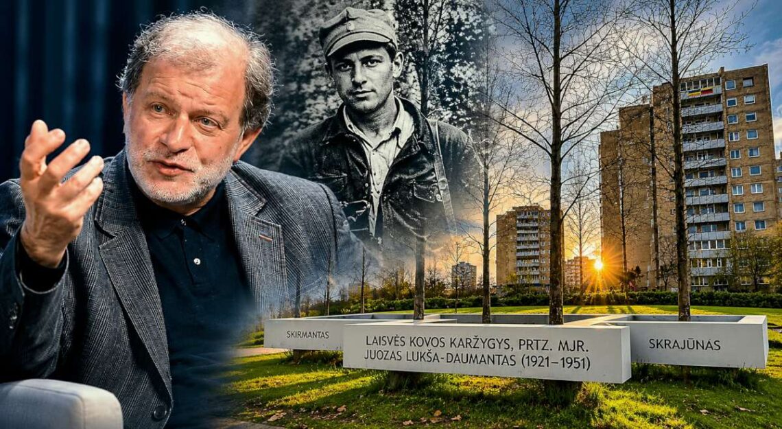 Darius Kuolys, Juozas Lukša-Daumantas ir jo atminimo ženklas Vilniuje