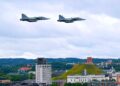 NATO naikintuvai virš Vilniaus per Lietuvoje paskelbtą oro pavojų dėl galimo drono