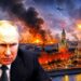 Deganti Maskva ir susirūpinęs Vladimiras Putinas Kremliaus fone