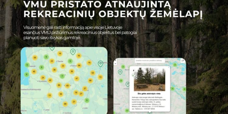 VMU pristato atnaujintą poilsio vietų žemėlapį