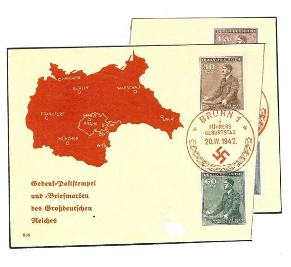 Vokas, kuriame rodomas Trečiojo Reicho žemėlapis, išleistas prieš prasidedant savigynos karo (1941 m. birželio 22 d.) veiksmams 
