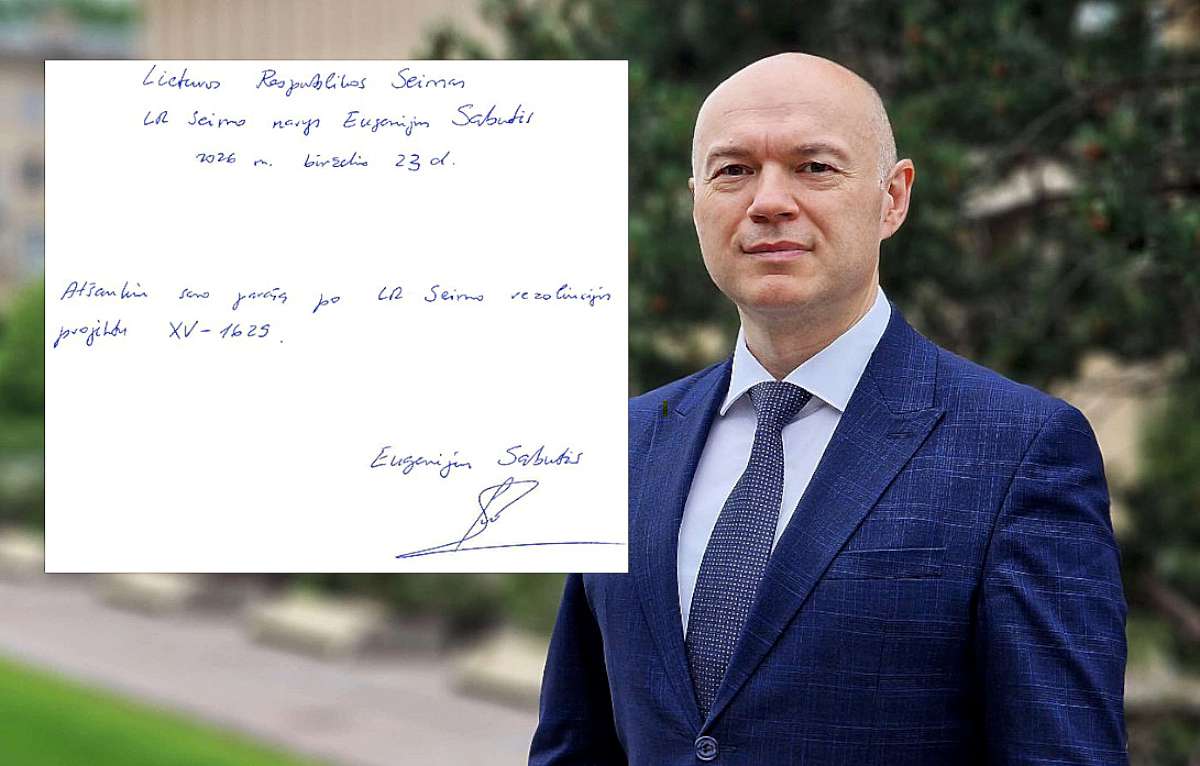 Eugenijus Sabutis atsižada savo parašo 
