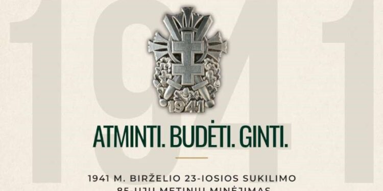 Plakatas Birželio sukilimo minėjimas