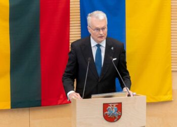 Prezidentas Gitanas Nausėda Seime skaito 2026 metų metinį pranešimą