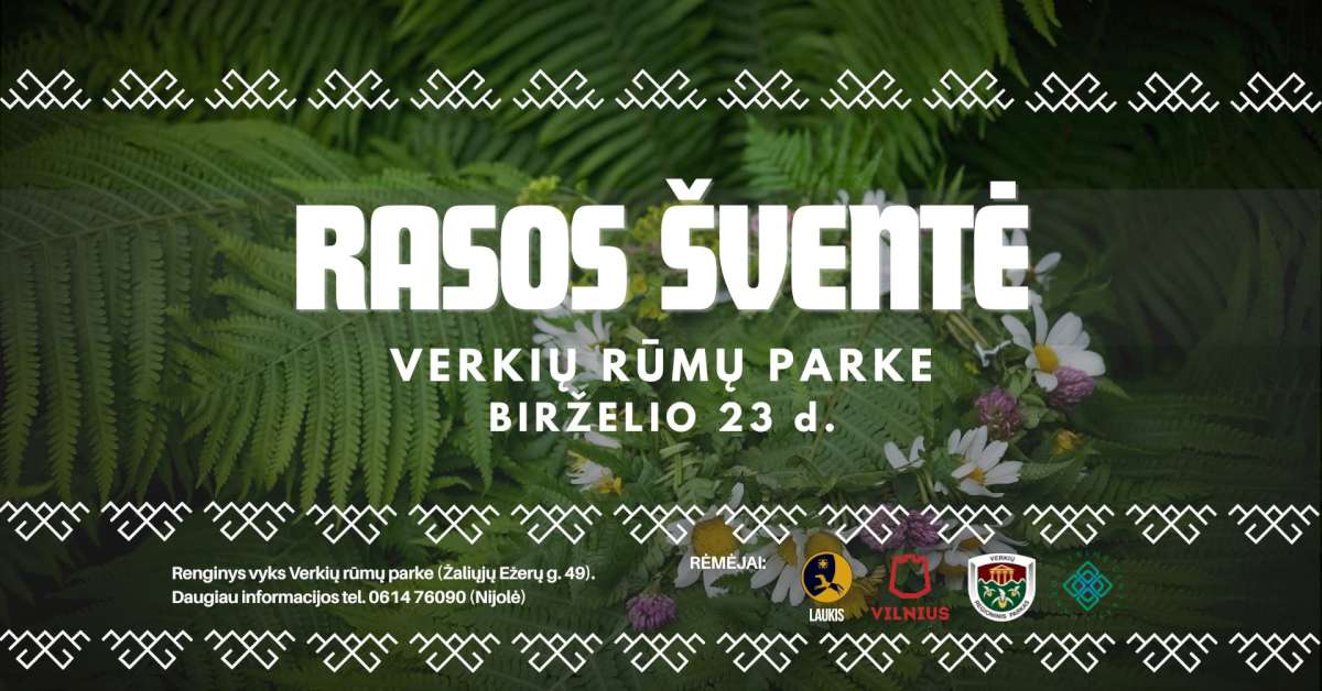 Rasos šventė Verkių parke 2026