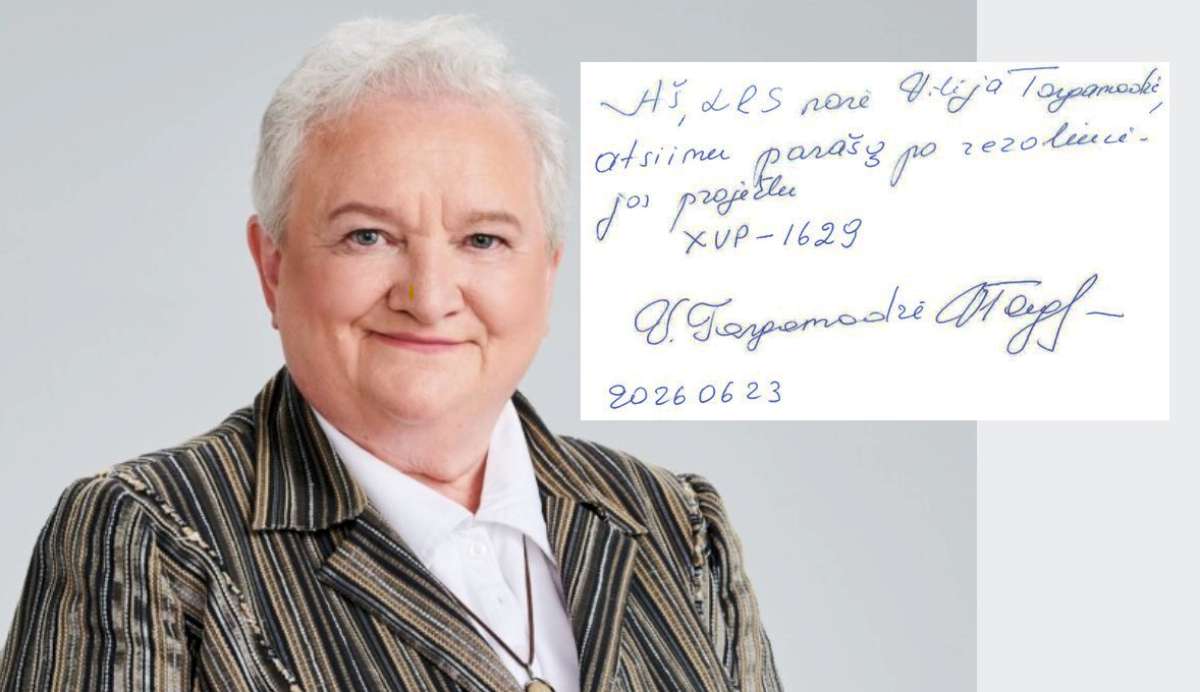 Vilija Targamade atsižada savo parašo 