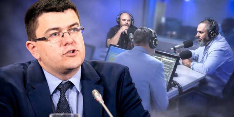 Vytautas Sinica ir muftijus Beganskas LRT radijo studijos koliaže