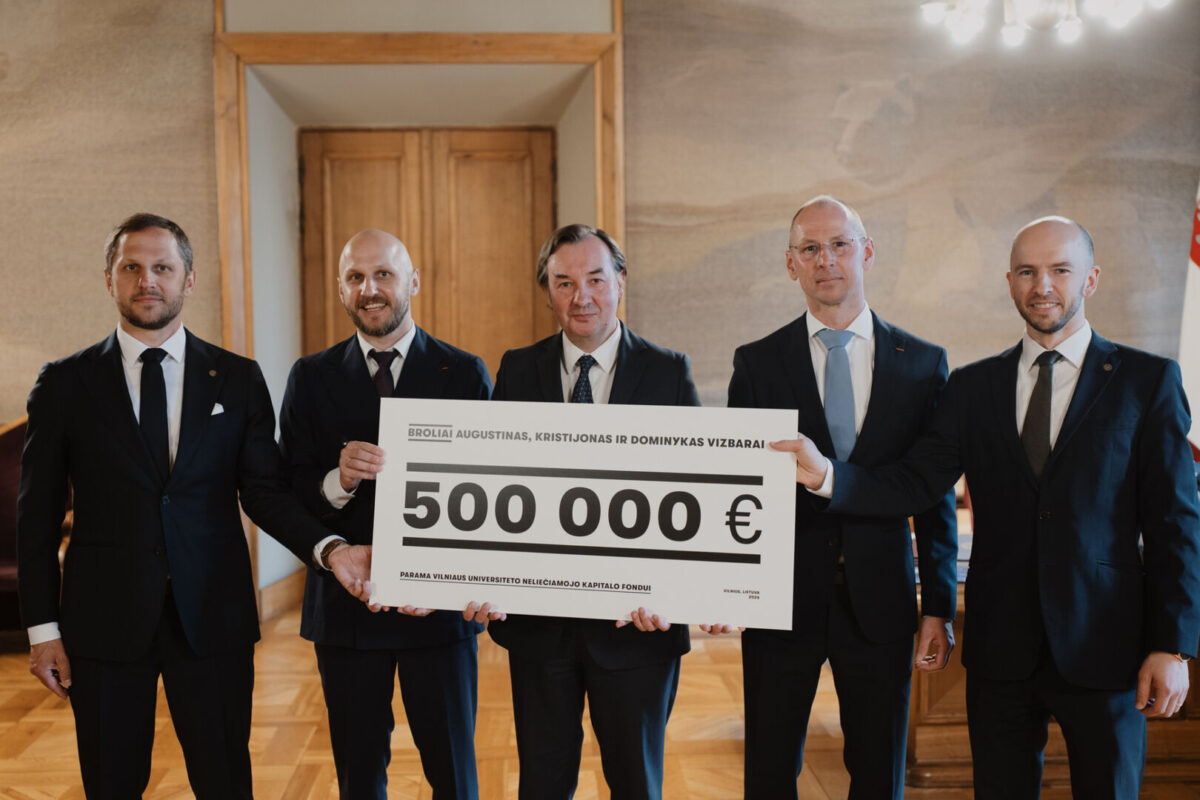 0,5 mln. eurų parama filantropiniam VU neliečiamojo kapitalo fondui 