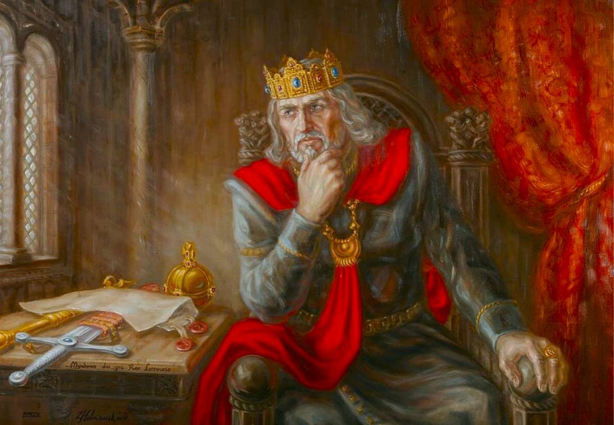 Karalius Mindaugas. L. Kalinauskaitės paveikslas 